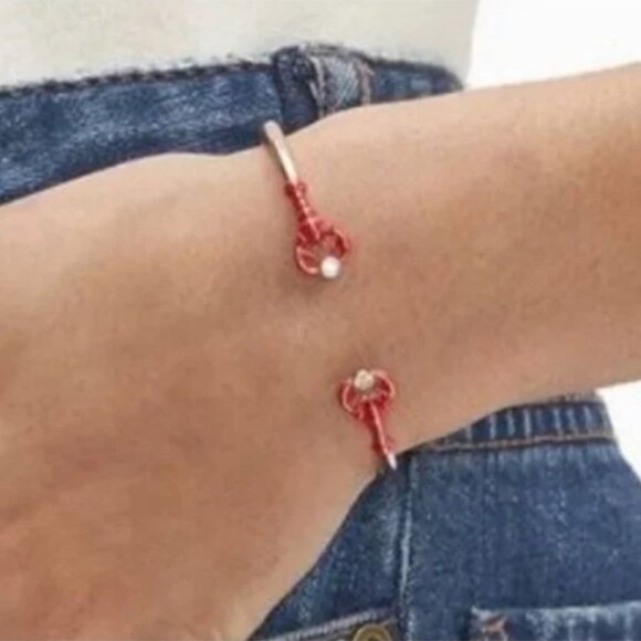 Kate Spade Love Lobster Hinged Rosetone Bangle Bracelet One Size 2-1/8" Inner - Picture 1 of 8